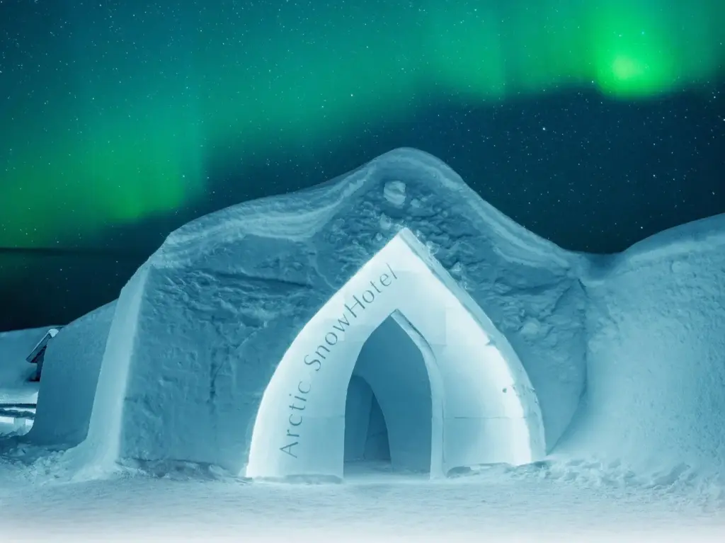 Best things to do in Rovaniemi with teenagers, frugal mum lapland travel guide, photo of artic snow hotel