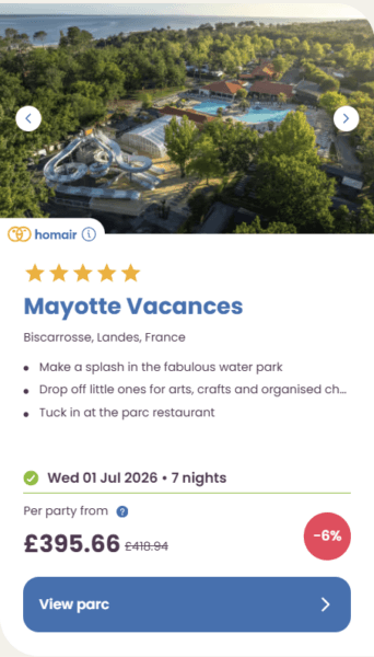 50 Eurocamp holidays cheap summer deals, frugal mum travel guide, image of mayotte vacances, france