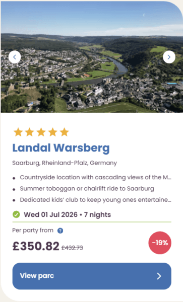 50 Eurocamp holidays cheap summer deals, frugal mum travel guide, image of landal warsberg, france