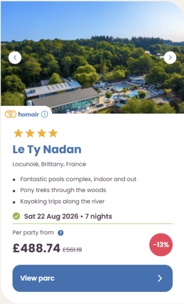 50 Eurocamp holidays cheap summer deals, frugal mum travel guide, image of ty nadan, brittany