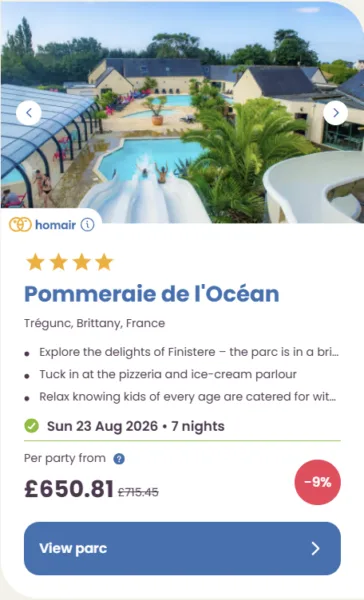 50 Eurocamp holidays cheap summer deals, frugal mum travel guide, image of pommeraie de l'ocean