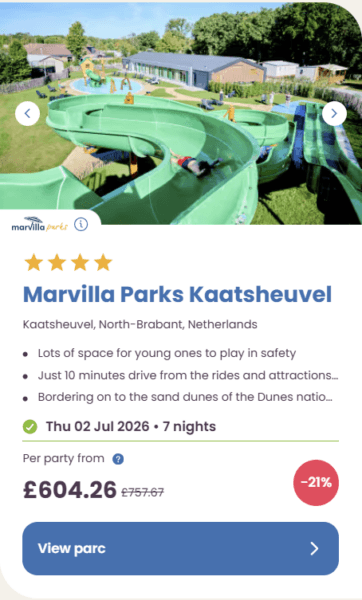 50 Eurocamp holidays cheap summer deals, frugal mum travel guide, image of marvilla parks kaatsheuvel netherlands