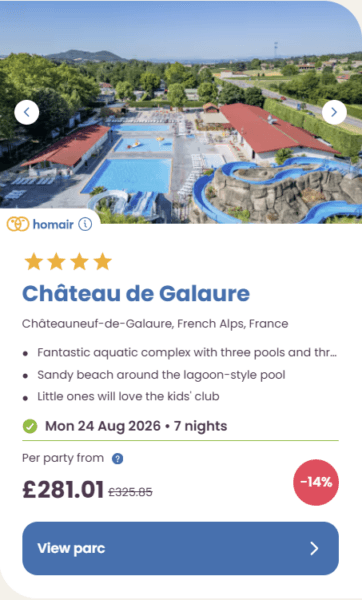 50 Eurocamp holidays cheap summer deals, frugal mum travel guide, image of chateau de galaure