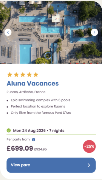50 Eurocamp holidays cheap summer deals, frugal mum travel guide, image of aluna vacances, france