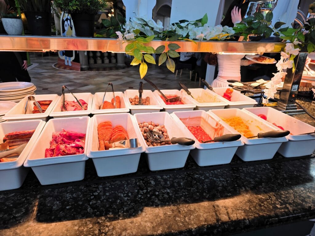 Alton Towers Hotel Review, frugal mum guide, photo of breakfast buffet