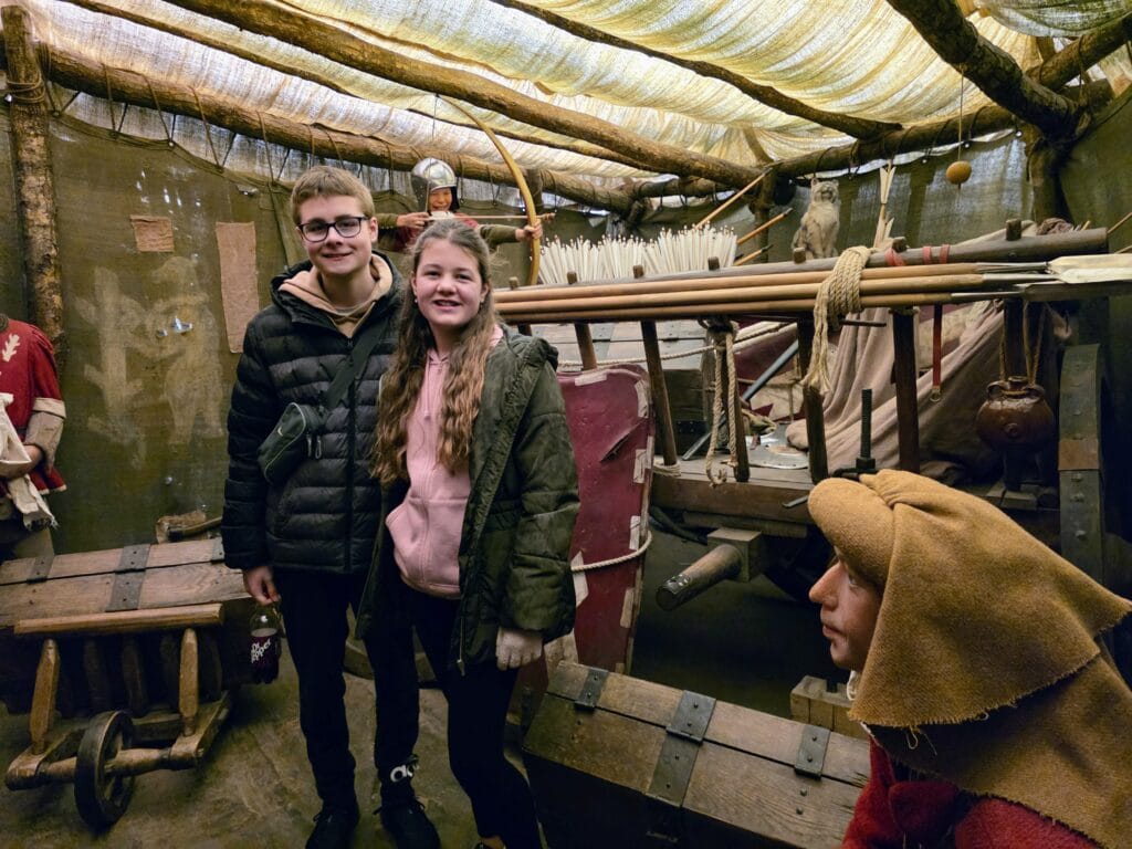 Is Warwick Castle Worth It with Kids, frugal mum guide, photo of kids in castle