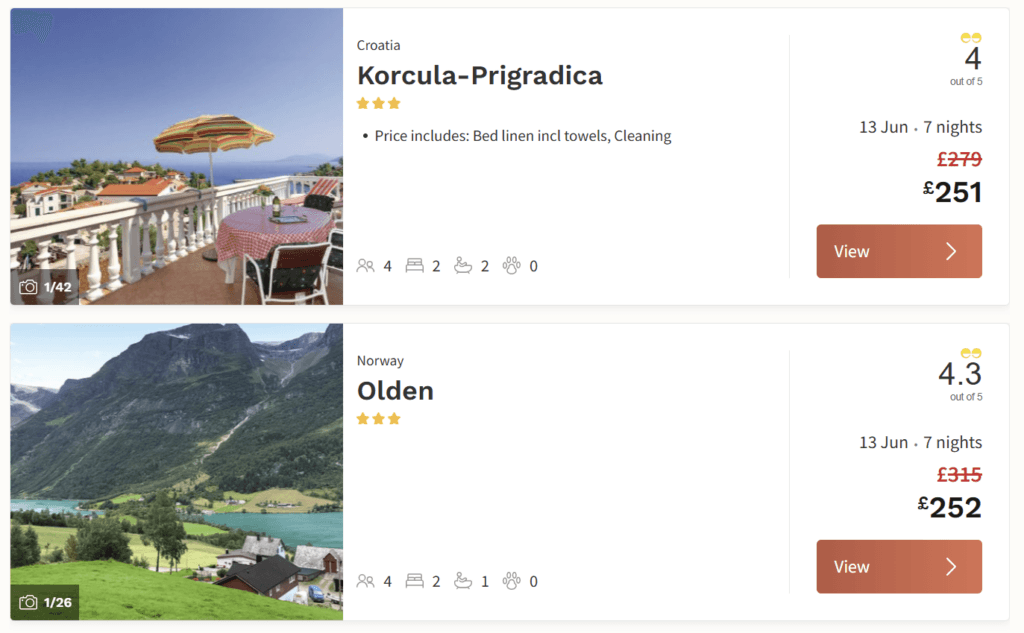 Family Travel Deals, May Bank Holiday 2026 Sales, frugal mum travel guide, image of novasol last minute deals