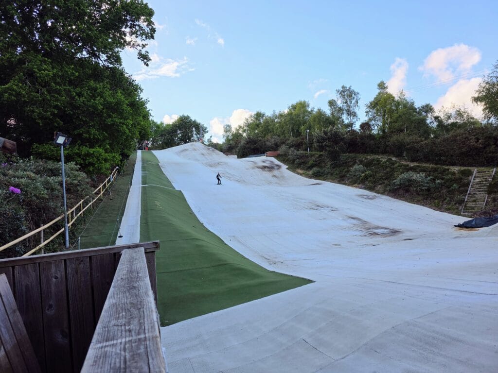 Parkdean Resorts Warmwell Holiday Park Review, Dorset, frugal mum guide, photo of ski slope