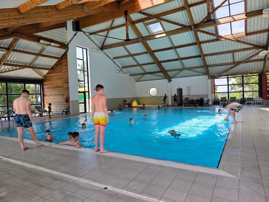 Eurocamp Holiday Review, Le Mané Guernehué, Brittany, France, frugal mum travel guide, photo of indoor pool