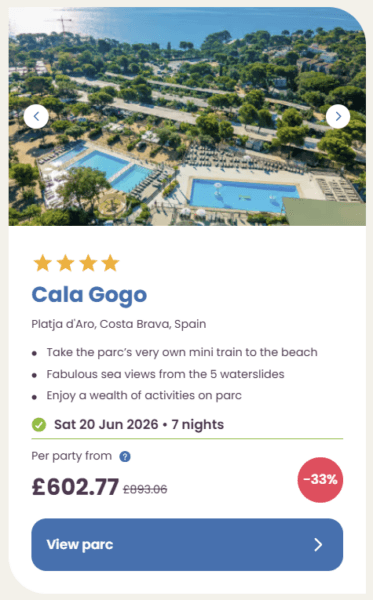 Eurocamp Last Minute Deals, summer 2026, cala gogo