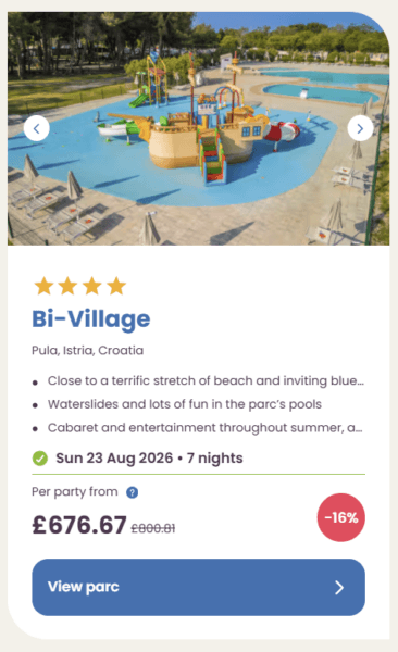 Eurocamp Last Minute Deals, summer 2026, bi-village