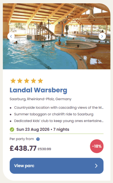 Eurocamp Last Minute Deals, summer 2026, landal warsberg