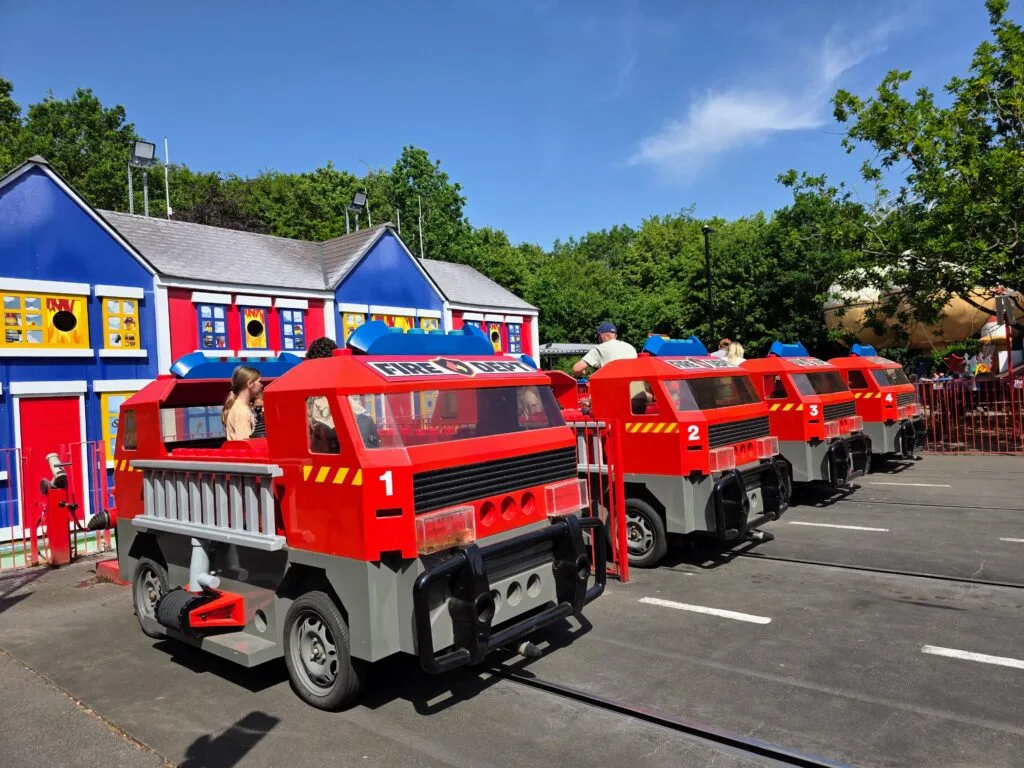 Ultimate Family Guide for LEGOLAND Windsor, frugal mum review, photo of fire truck ride