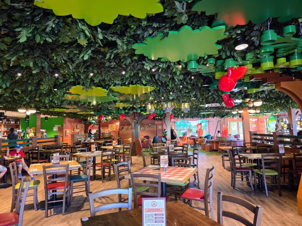 LEGOLAND Windsor Hotel and woodland village lodges review, frugal mum guide, photo of restaurant