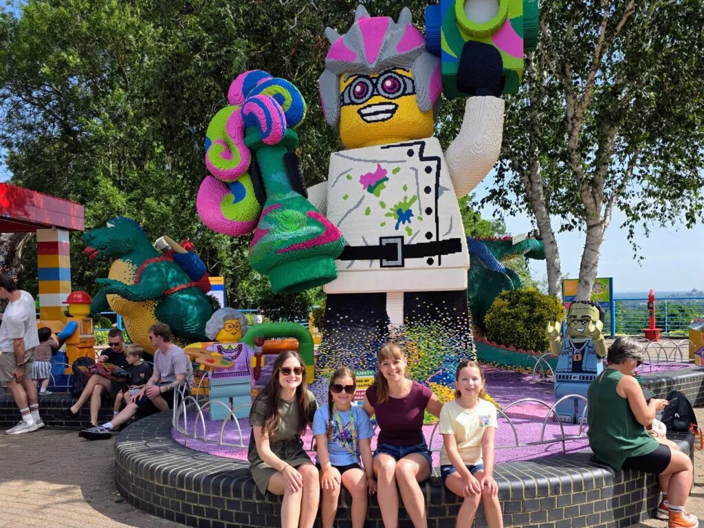 Ultimate Family Guide for LEGOLAND Windsor, frugal mum review, photo of family near lego