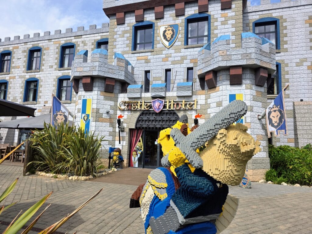 LEGOLAND Windsor Hotel and woodland village lodges review, frugal mum guide, photo of castle hotel