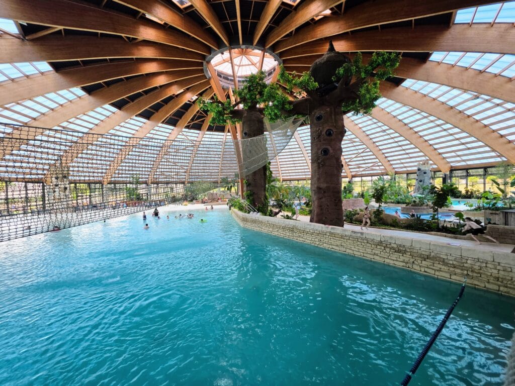 Eurocamp Holiday Review, Domaine des Ormes, Brittany, France, frugal mum photo of subtropical pool