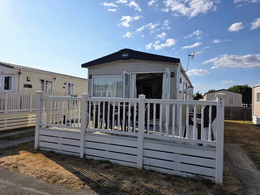 hoburne park review, dorset, frugal mum travel guide, photo of select caravan