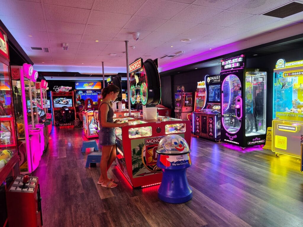 hoburne park review, dorset, frugal mum travel guide, photo of arcade