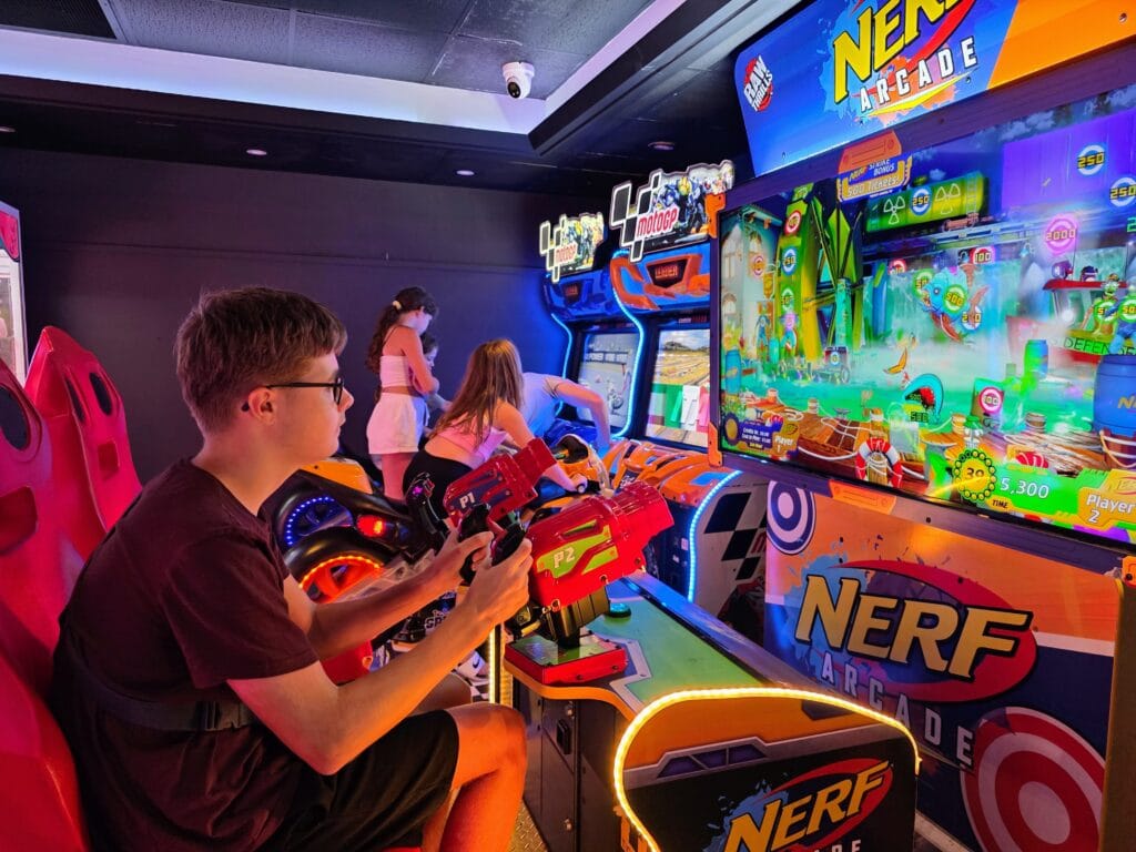 hoburne park review, dorset, frugal mum travel guide, photo of arcade game