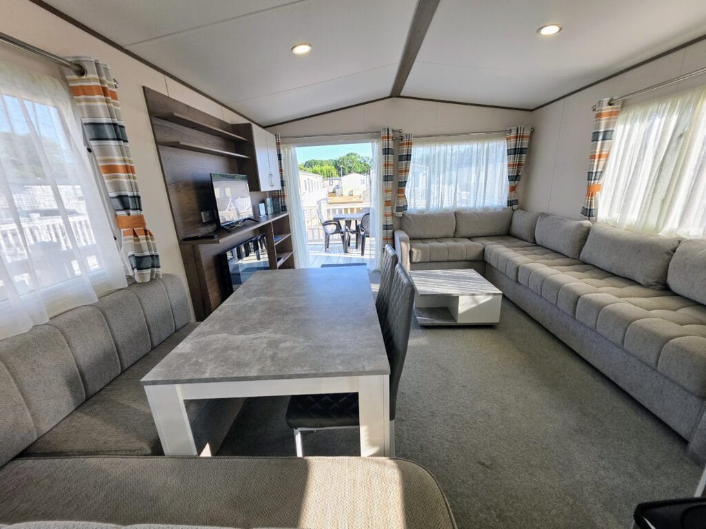 hoburne park review, dorset, frugal mum travel guide, photo of select caravan