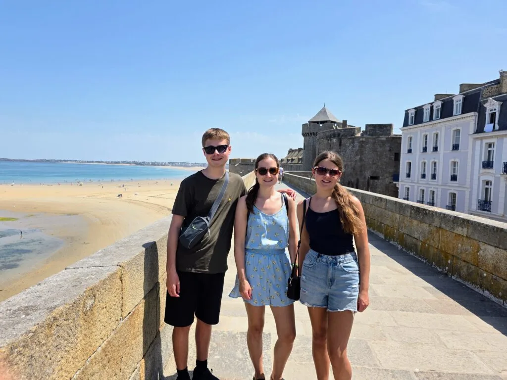 20 Best Things to Do in Brittany with Kids, frugal mum travel guide, photo of family in st malo