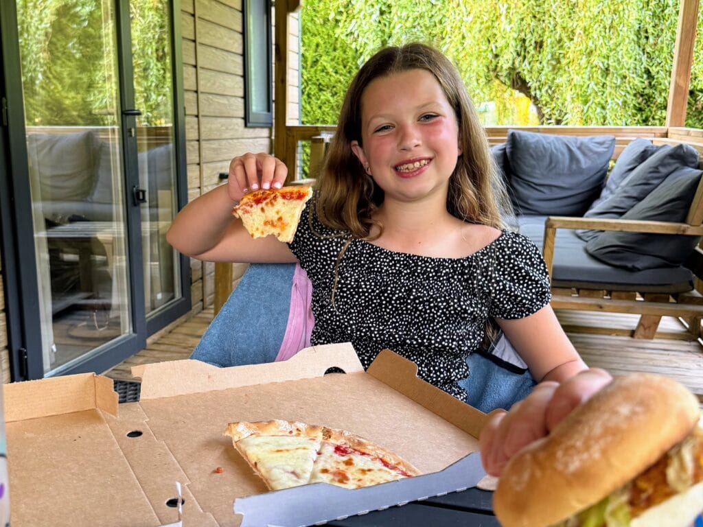 Eurocamp Holiday Review, La Croix du Vieux Pont, Paris, France, frugal mum photo of takeaway