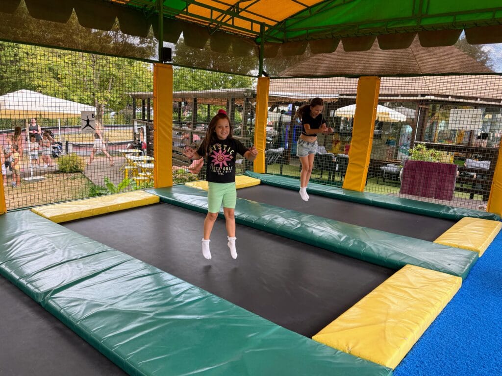 Eurocamp Holiday Review, La Croix du Vieux Pont, Paris, France, frugal mum photo of trampoline