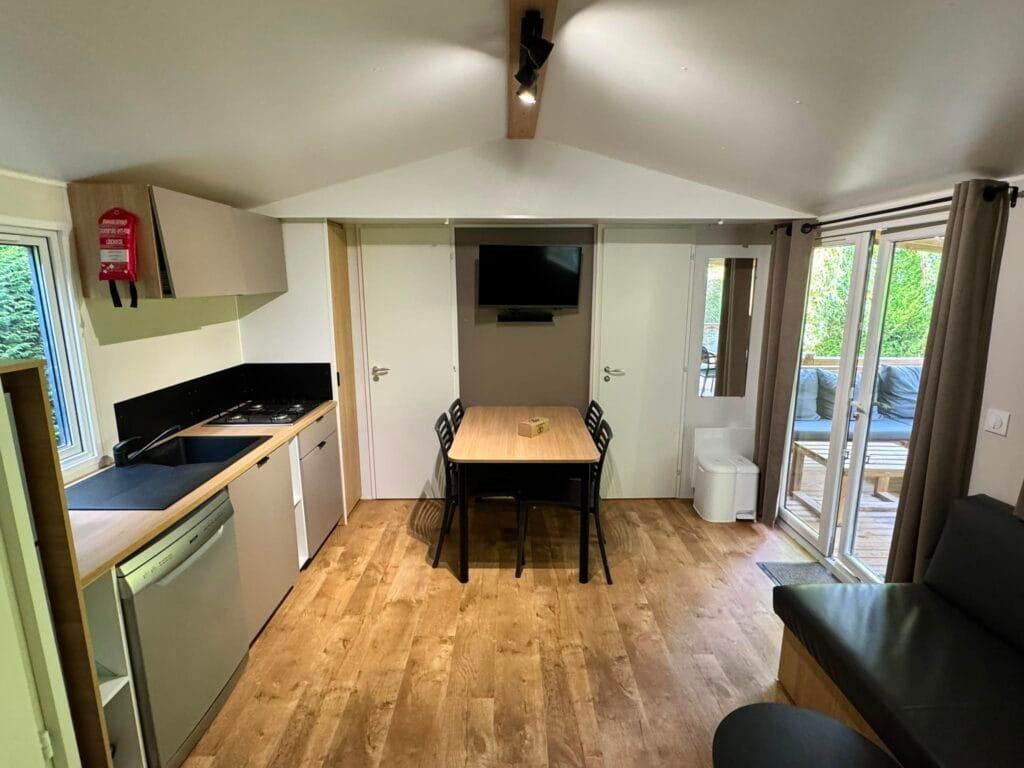 Eurocamp Holiday Review, La Croix du Vieux Pont, Paris, France, frugal mum photo of premium living room