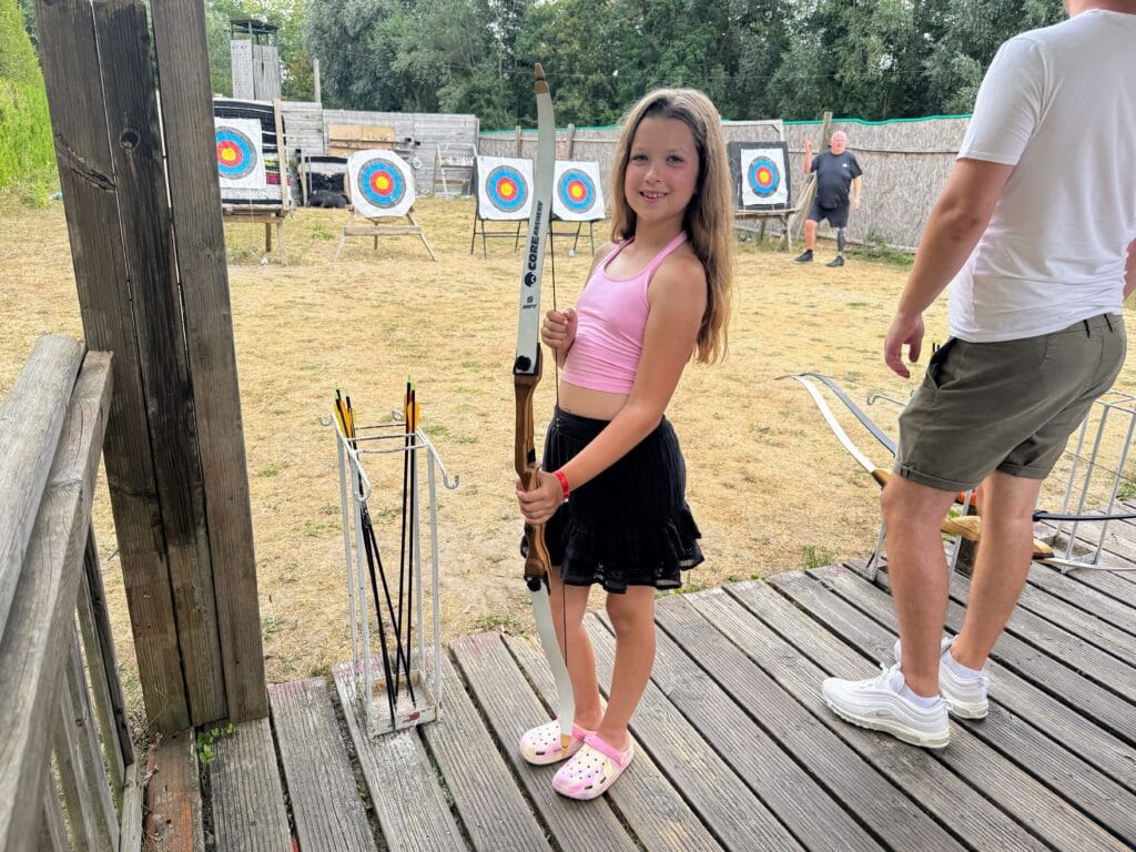 Eurocamp Holiday Review, La Croix du Vieux Pont, Paris, France, frugal mum photo of archery