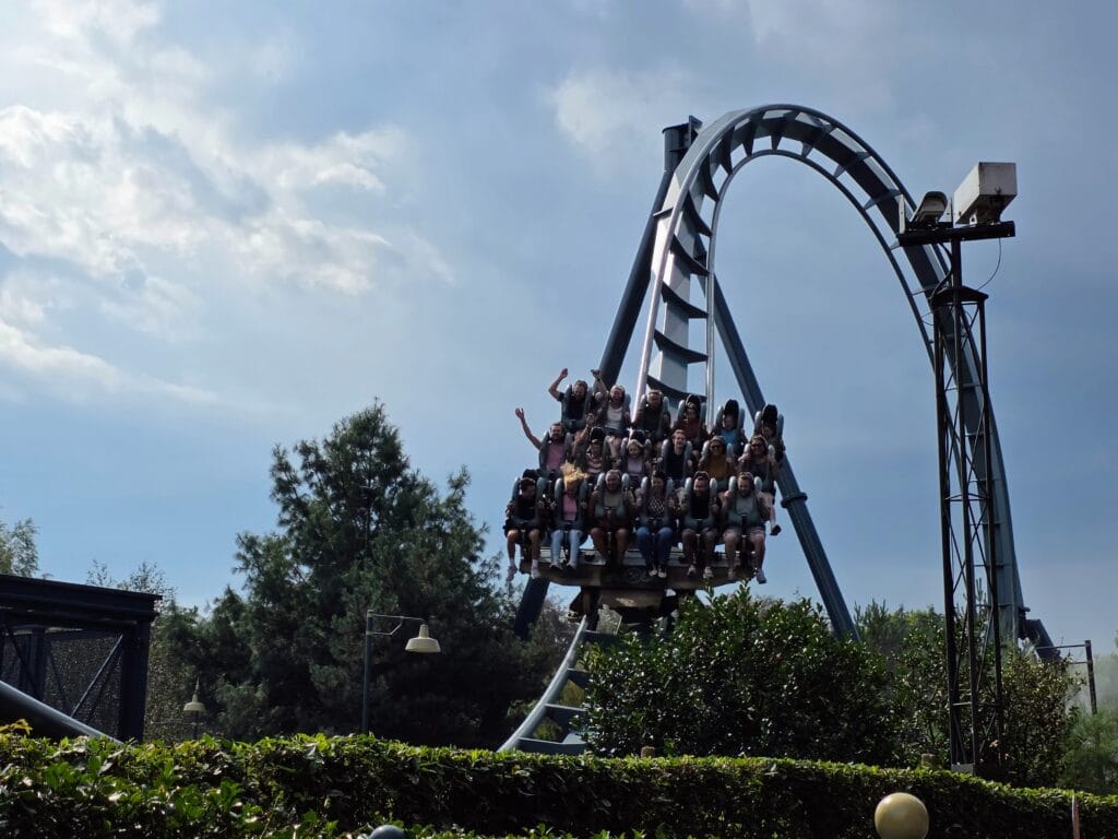 Efteling with kids, frugal mum guide and review, photo of baron 1898 rollercoaster
