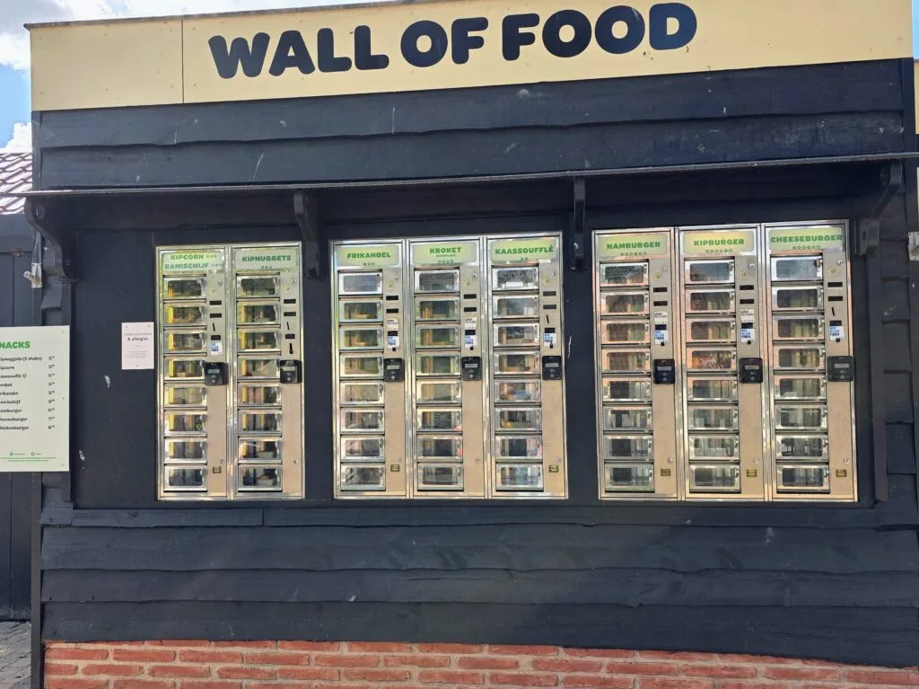Duinrell Holiday and theme park, frugal mum review, the Netherlands, photo of supermarket food wall