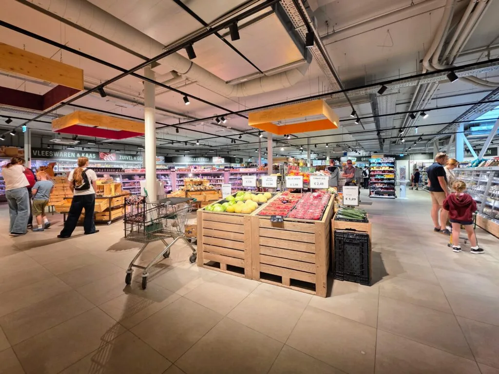 Duinrell Holiday and theme park, frugal mum review, the Netherlands, photo of supermarket