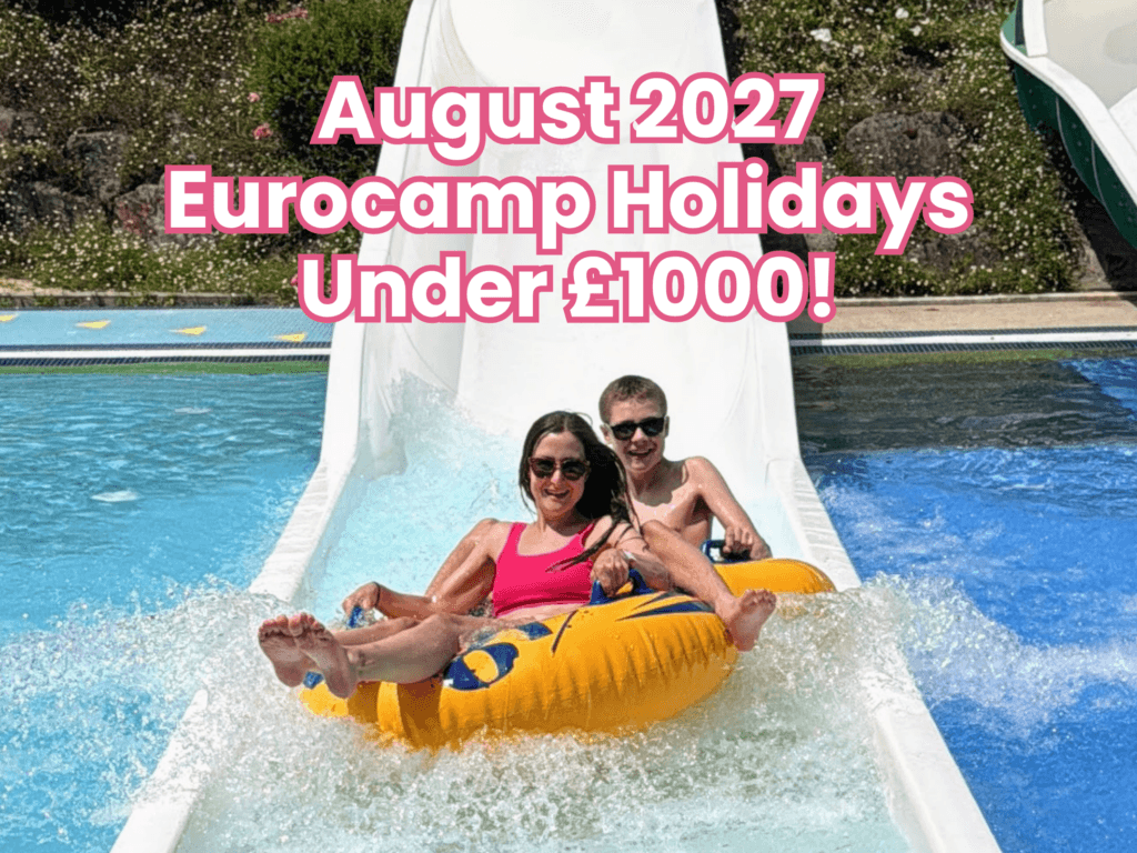 Eurocamp school summer holiday deals, August 2026 under £1000, frugal mum travel guide