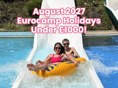 Eurocamp school summer holiday deals, August 2026 under £1000, frugal mum travel guide