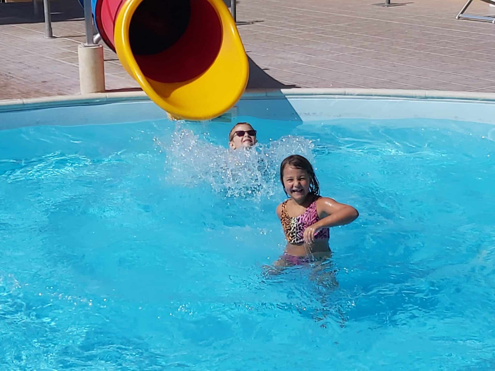 camping valle gaia, tuscany, italy, frugal mum children, swimming pool, waterslide, photo, review, family holiday, budget road trip