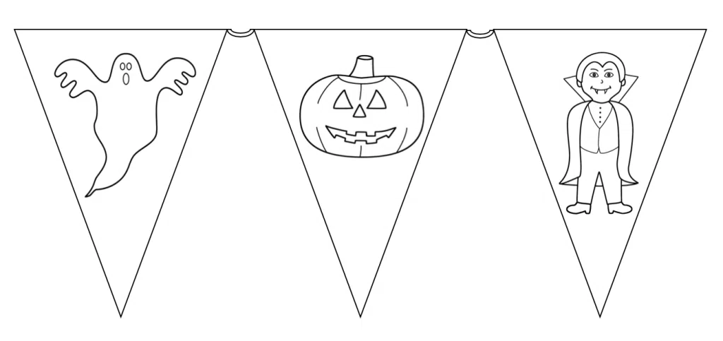 frugal mum DIY printable colour in bunting for children