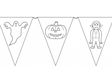 frugal mum, free, printable, DIY, halloween, colour in bunting, kids