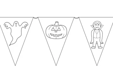 frugal mum, free, printable, DIY, halloween, colour in bunting, kids