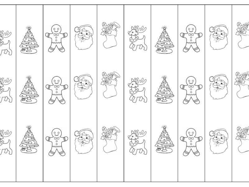Christmas on a budge, print FREE colour-in Christmas paper chains, craft activities for kids, frugal mum