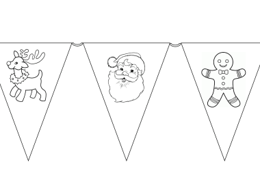 frugal mum, free printable, colour-in christmas bunting, kids activities, craft, budget