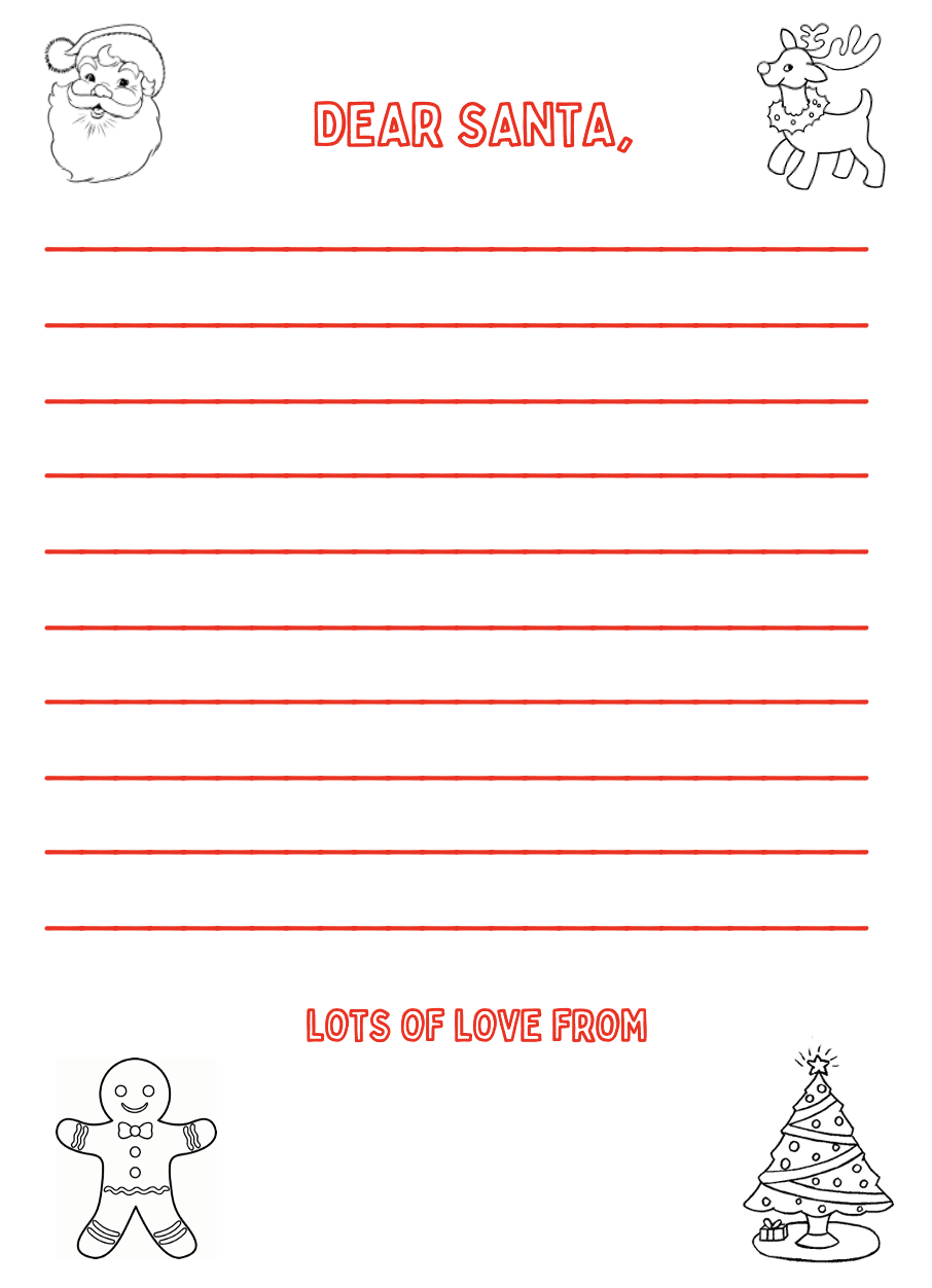 Free, printable letter to Santa templates | Frugal Mum