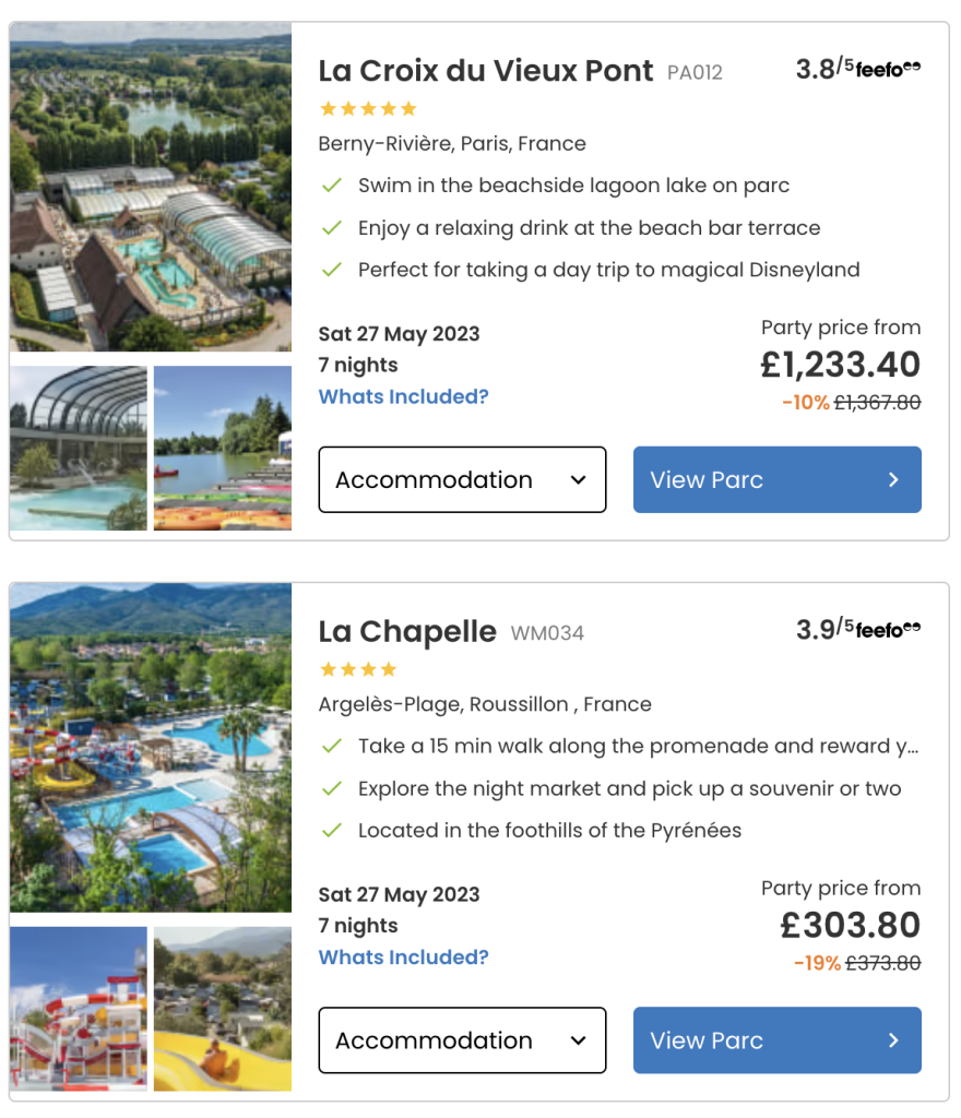 eurocamp holiday price examples, discounts, save money with frugal mum