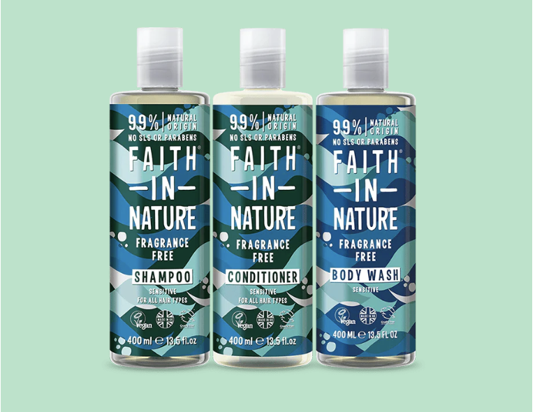 faith in nature zero waste products, shampoo, condition, soap frugal mum review
