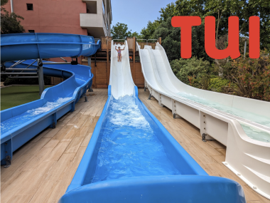 tui money tips, villa romana hotel, ohtels, salou, costa dorada, spain, swimming pool, flume, frugal mum child