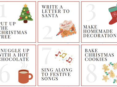 frugal mum, christmas activity advent calendar, christmas countdown, children, family