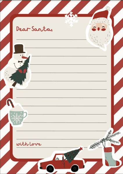 letter to santa, free printable template, download, childrens, frugal mum