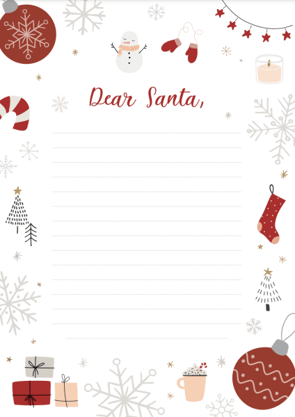 letter to santa, free printable template, download, childrens, frugal mum