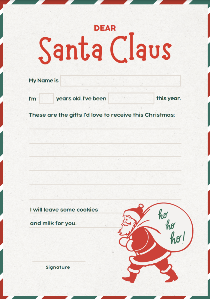 letter to santa, free printable template, download, childrens, frugal mum