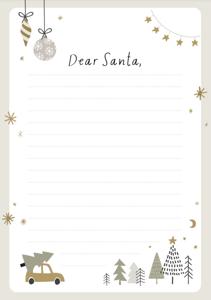 letter to santa, free printable template, download, childrens, frugal mum